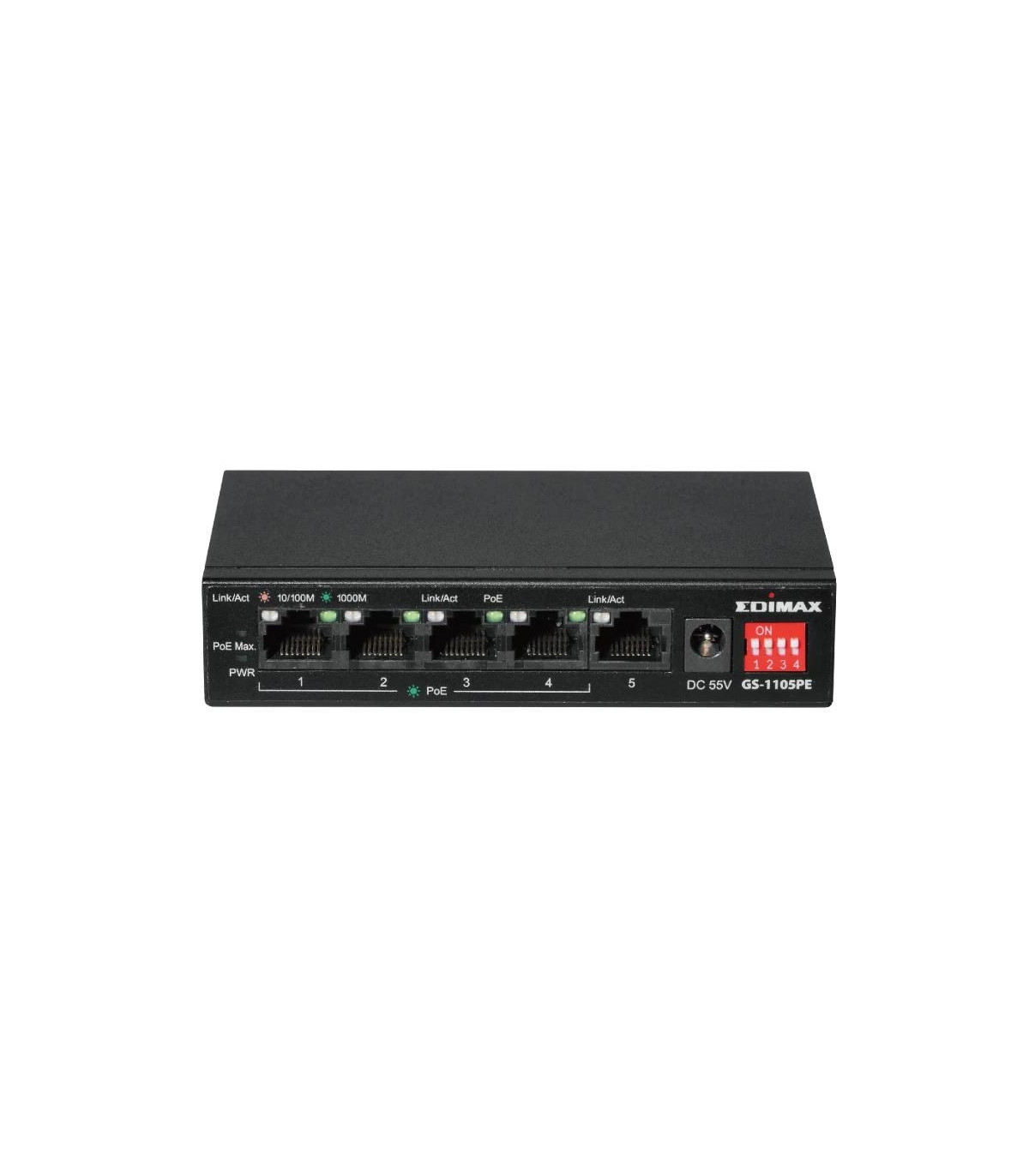 Edimax GS-1105PE Swithc 5xGbE (4PoE+) LR