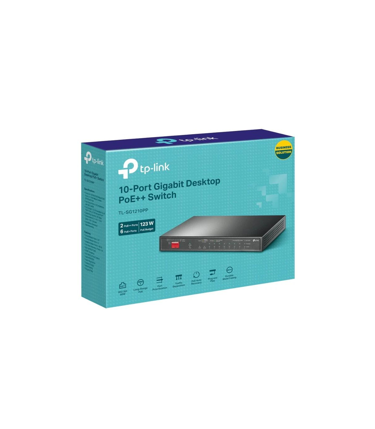 TP-Link TL-SG1210PP Switch 6xG PoE+ 2xG PoE++ 2xG