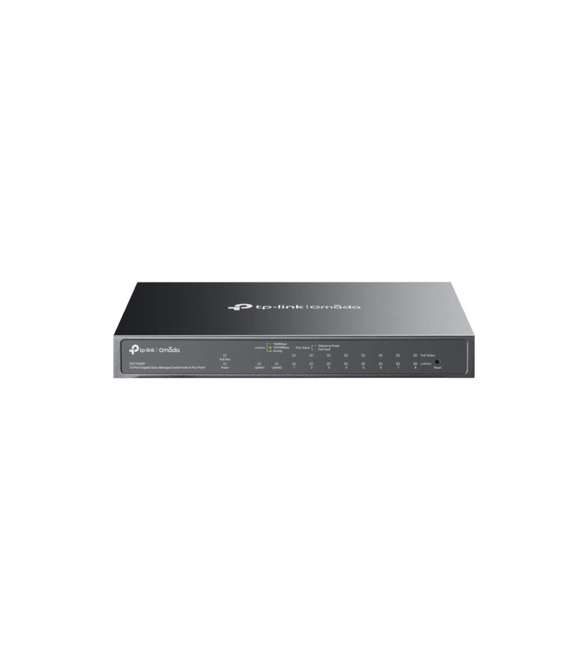 TP-Link ES210GMP Switch 8xG PoE+ 1xGbE 1xG-C 123W