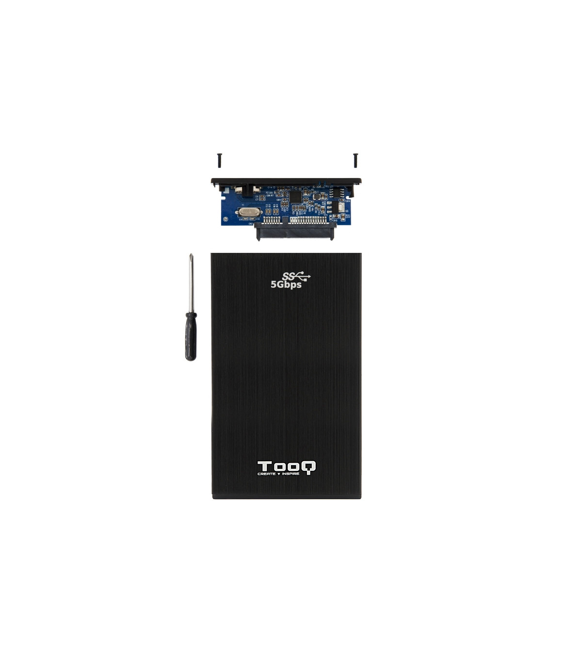 TooQ TQE-2522B caja HD 2.5" SATA3 USB 3.0 Negra
