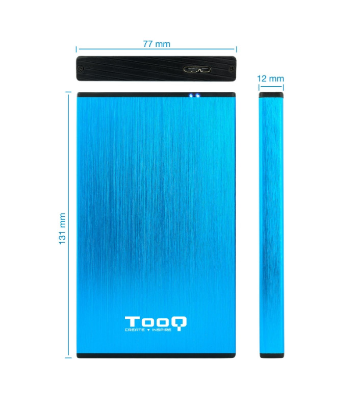 Tooq TQE-2527BL Caja HDD 2.5" USB 3.1 Gen1/USB 3.0