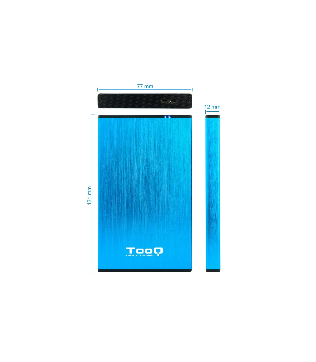 Tooq TQE-2527BL Caja HDD 2.5" USB 3.1 Gen1/USB 3.0