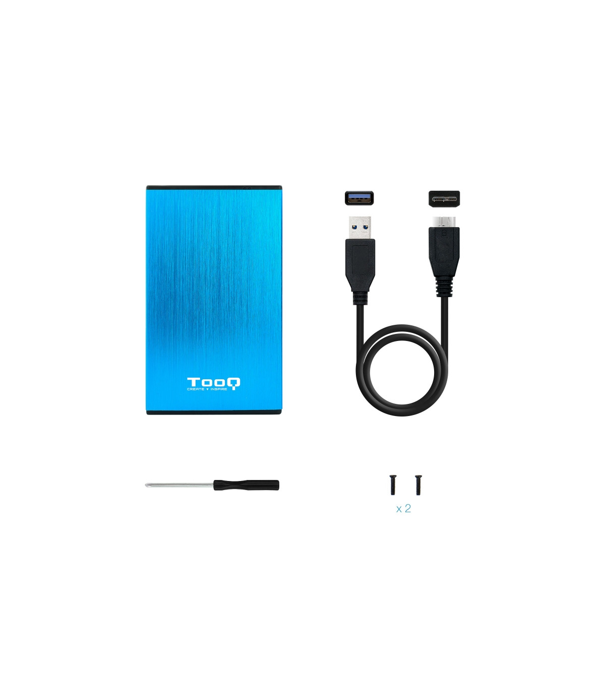 Tooq TQE-2527BL Caja HDD 2.5" USB 3.1 Gen1/USB 3.0