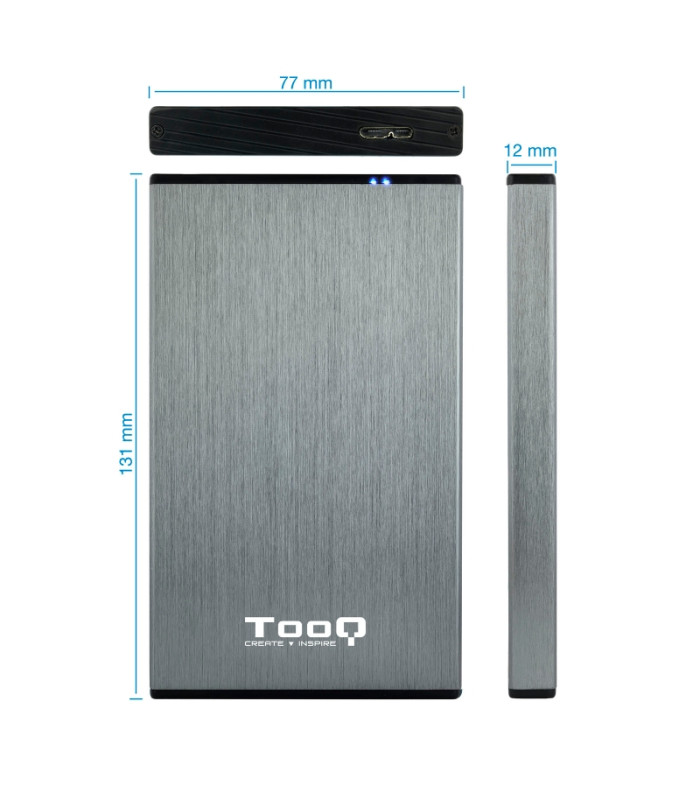 Tooq TQE-2527G Caja HDD 2.5" USB 3.1 Gen1/USB 3.0