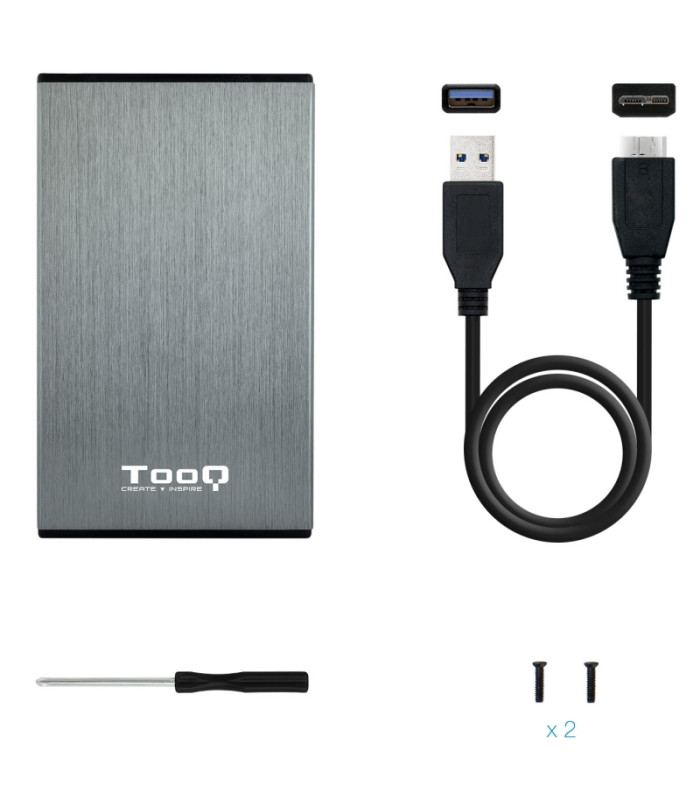 Tooq TQE-2527G Caja HDD 2.5" USB 3.1 Gen1/USB 3.0