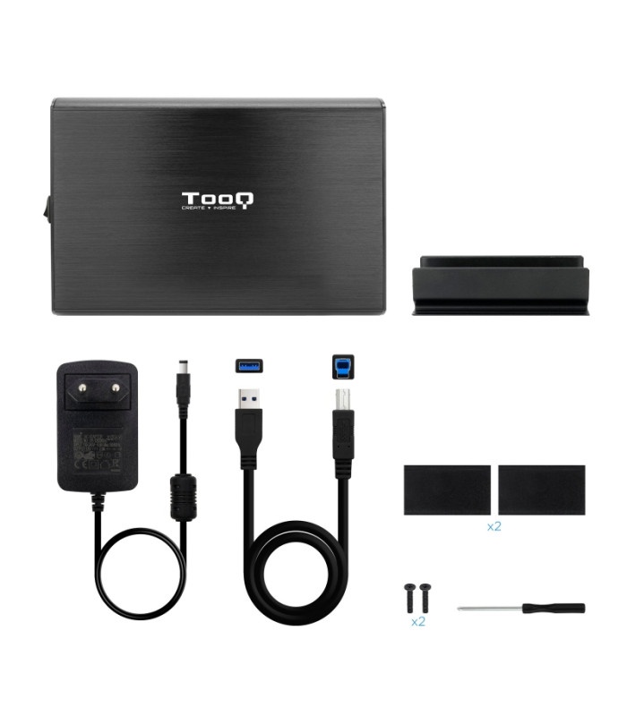 TooQ TQE-3531B Caja HDD 3.5" USB 3.1Gen1 Negra