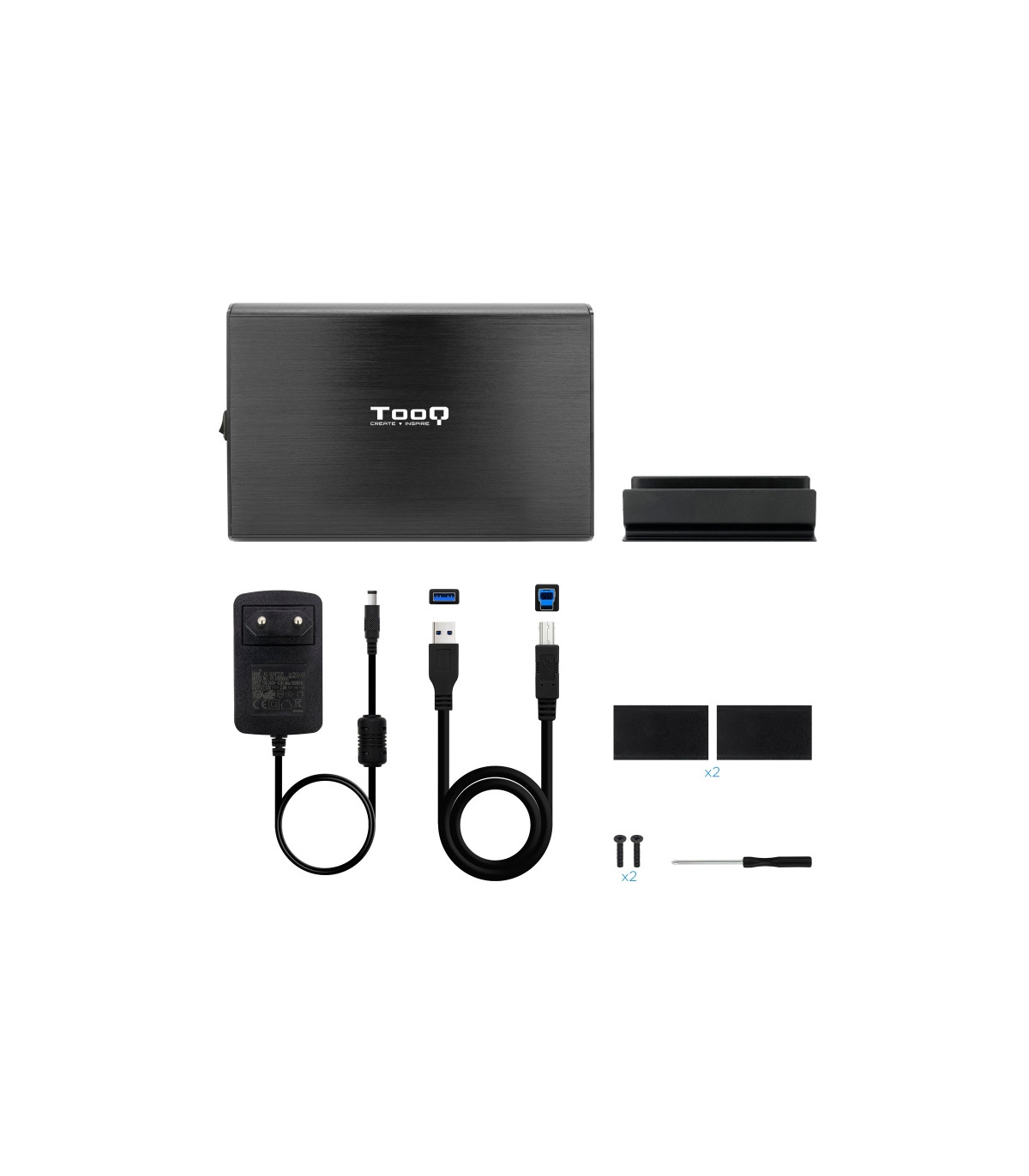 TooQ TQE-3531B Caja HDD 3.5" USB 3.1Gen1 Negra