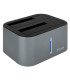 Tooq TQDS-805G Dock Station Doble Bahía HDD Gris