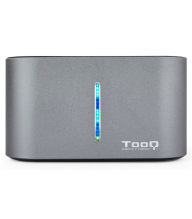 Tooq TQDS-805G Dock Station Doble Bahía HDD Gris