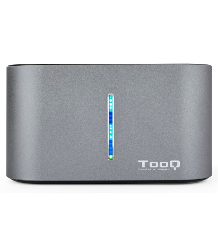 Tooq TQDS-805G Dock Station Doble Bahía HDD Gris