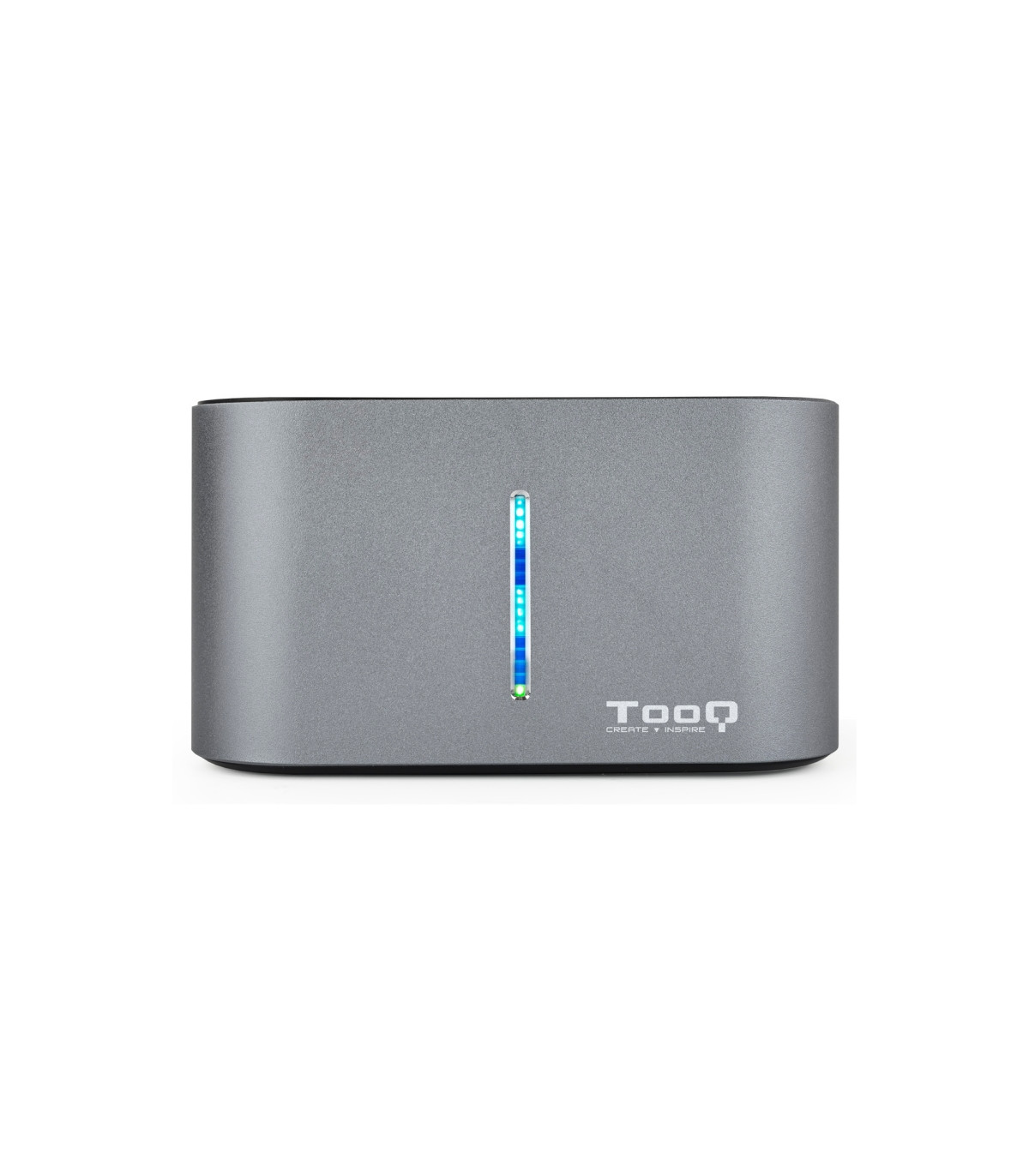 Tooq TQDS-805G Dock Station Doble Bahía HDD Gris