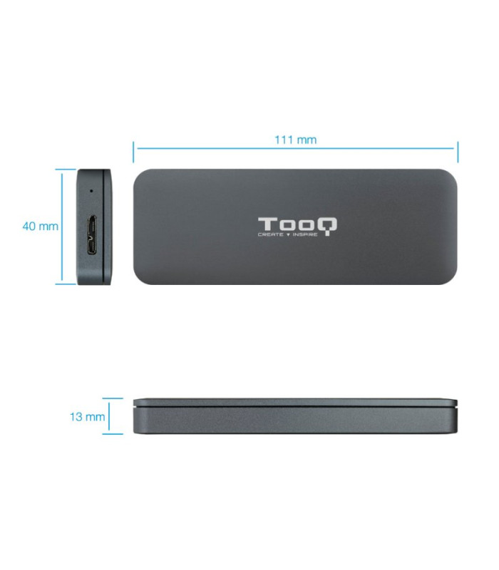 Tooq Caja Externa para discos SSD M.2 NGFF USB