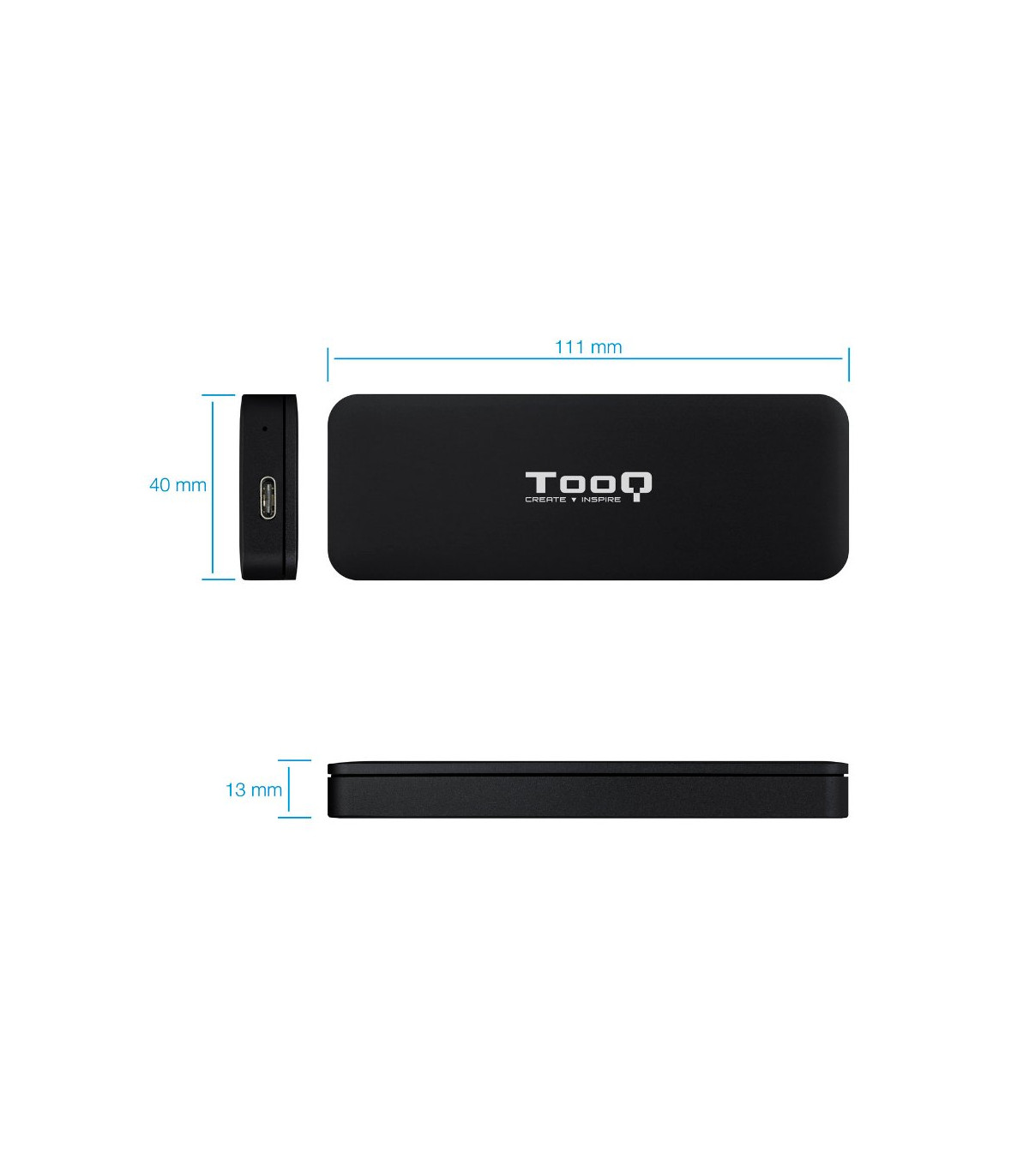 Tooq Caja Externa para SSD M.2 NVMe PCIe
