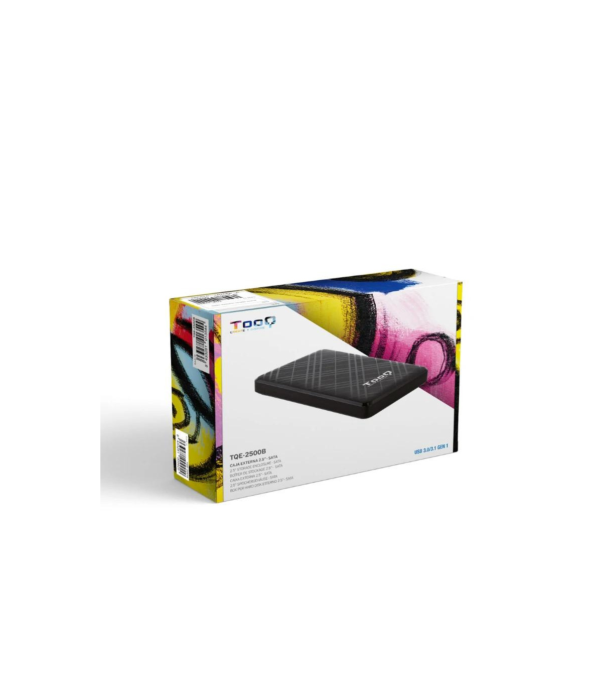Tooq Caja externa 2,5" SATA USB3.1 Gen1 Negra