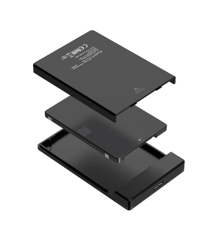 EWENT CAJA HDD/SDD SATA 2.5 SIN TORNILLOS USB 3.2