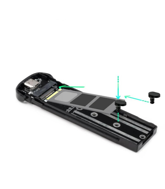 Tooq Caja Externa M.2 NVMe USB3.1 GEN2 Negra