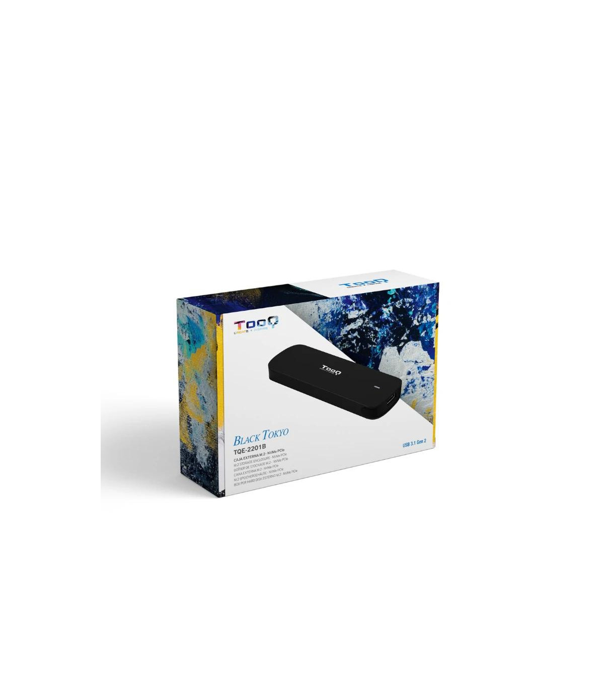 Tooq Caja Externa M.2 NVMe USB3.1 GEN2 Negra