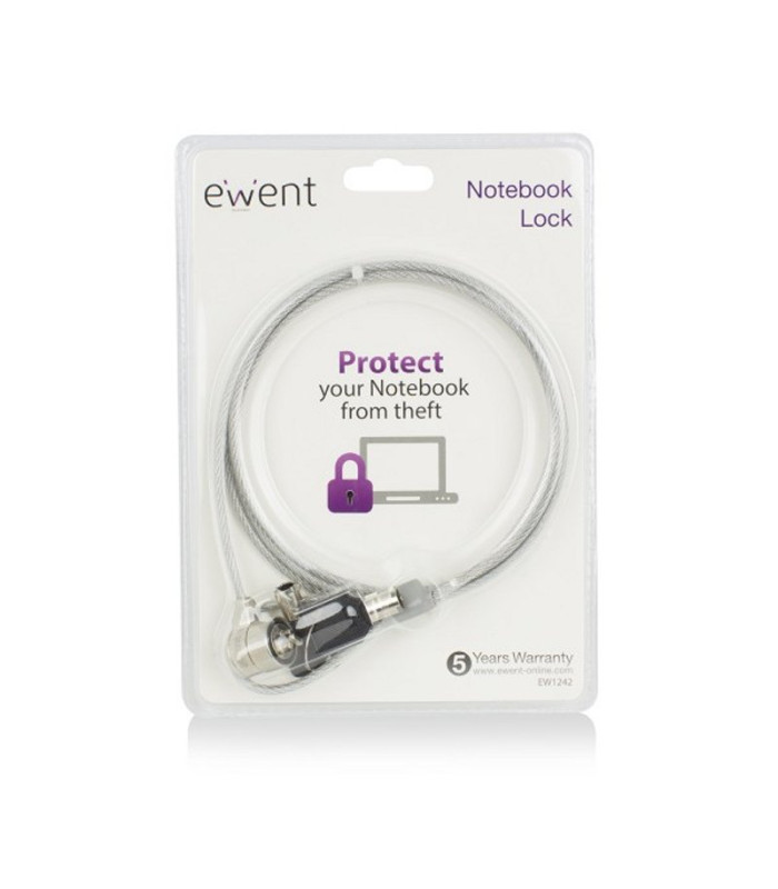 EWENT EW1242 Cable de Seguridad con llave