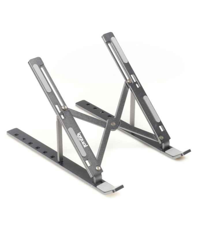 iggual Soporte elevador plegable portátil 17" gris