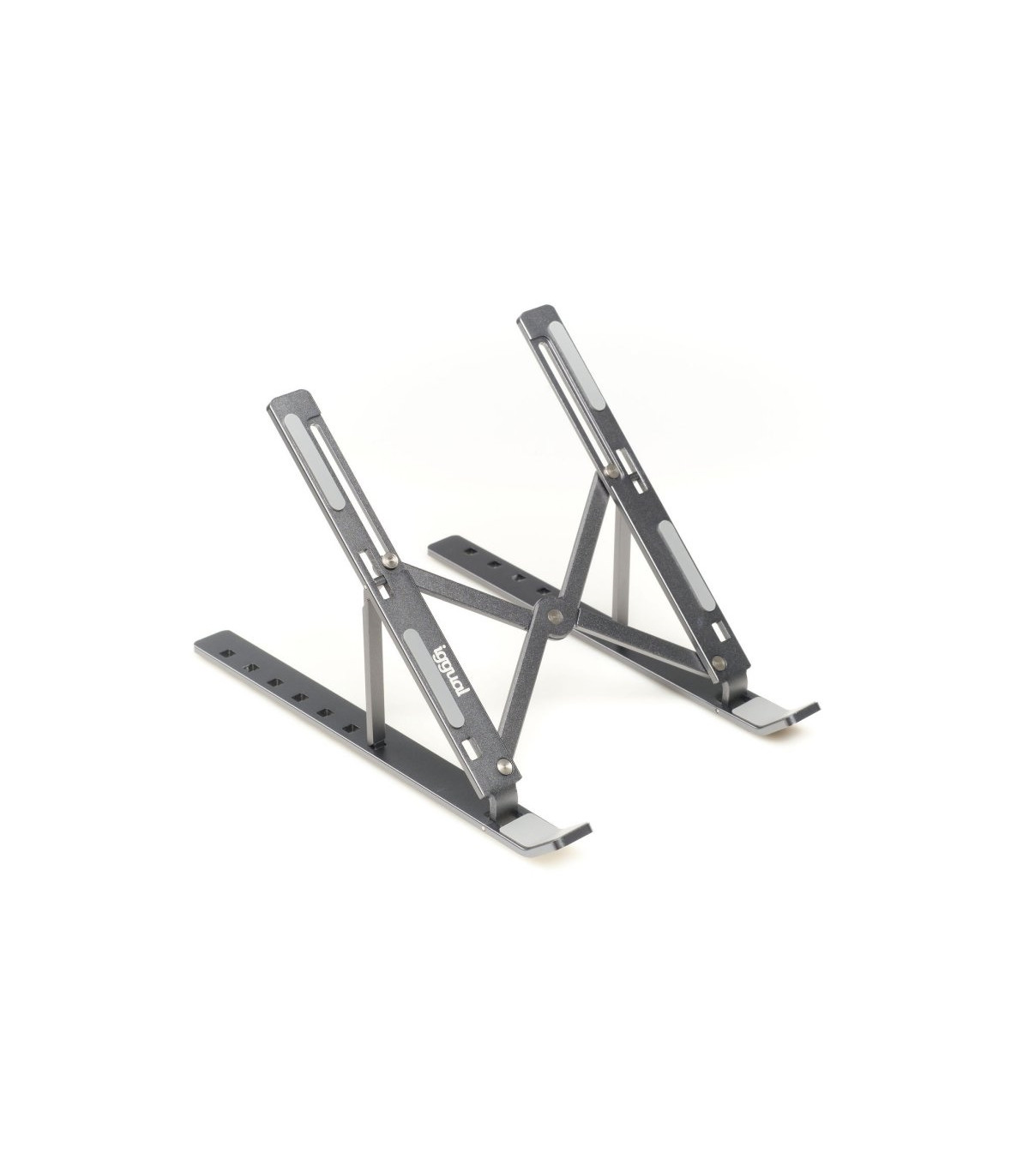 iggual Soporte elevador plegable portátil 17" gris