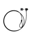 Tooq Cable de seguridad con llave portátiles Gris