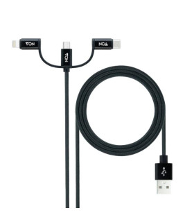 Nanocable Cable USB a USB-C/Micro USB/ Lighthning