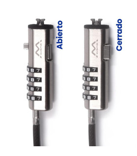 EWENT Cable Seguridad Nano combinacion