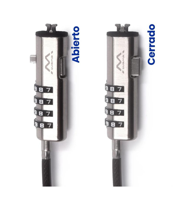 EWENT Cable Seguridad Nano combinacion