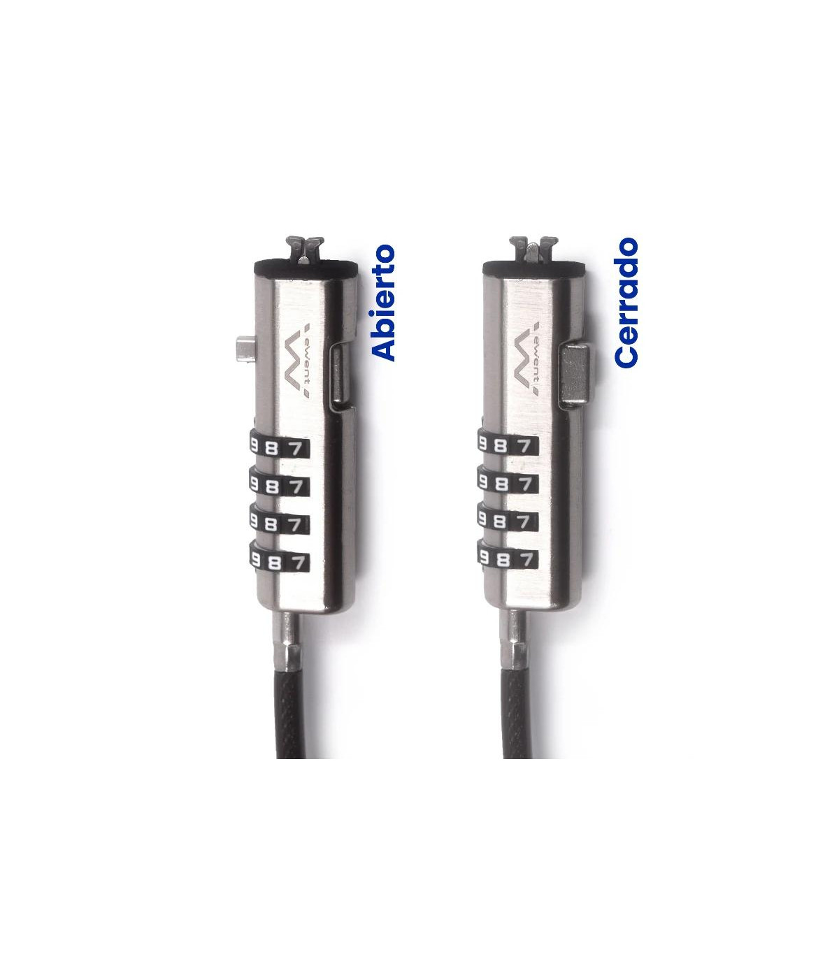 EWENT Cable Seguridad Nano combinacion