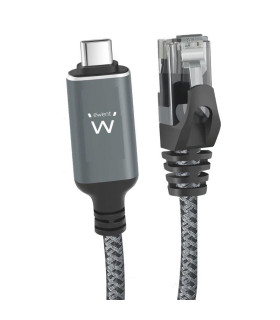 EWENT Cable USB-C 3.1 A RJ45 CAT6 FTP, 1Gbps, 2m