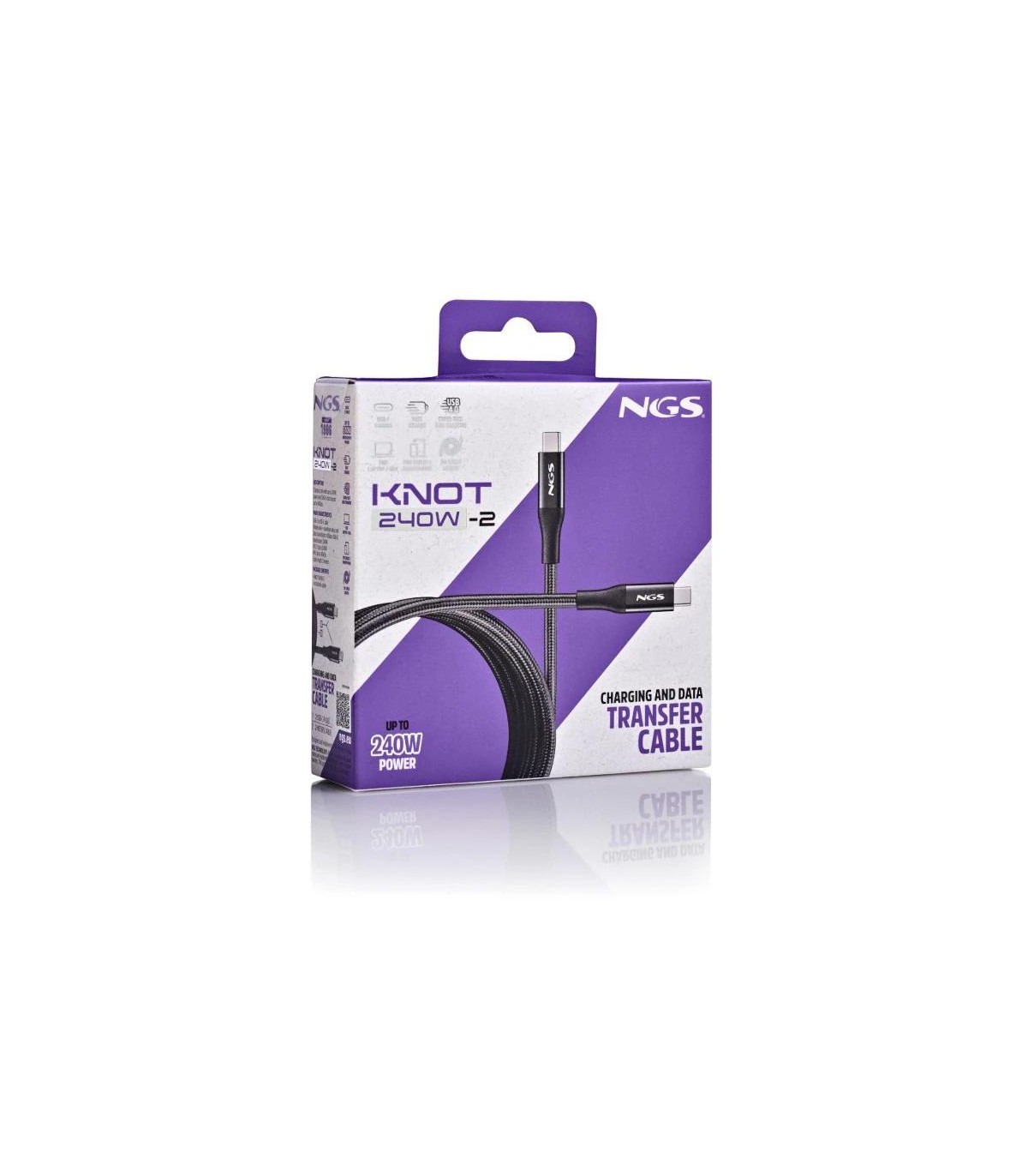NGS CABLE CARGA RAPIDA USB A-USB-C 2.0 1MT 40GBPS