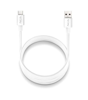 NGS CABLE CARGA RAPIDA USB-A A USB-C 1M BLANCO