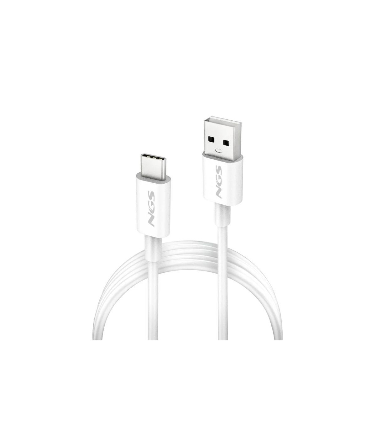 NGS CABLE CARGA RAPIDA USB-A A USB-C 1M BLANCO