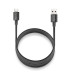 NGS CABLE CARGA RAPIDA USB-A A USB-C 1M NEGRO