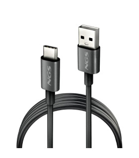NGS CABLE CARGA RAPIDA USB-A A USB-C 1M NEGRO
