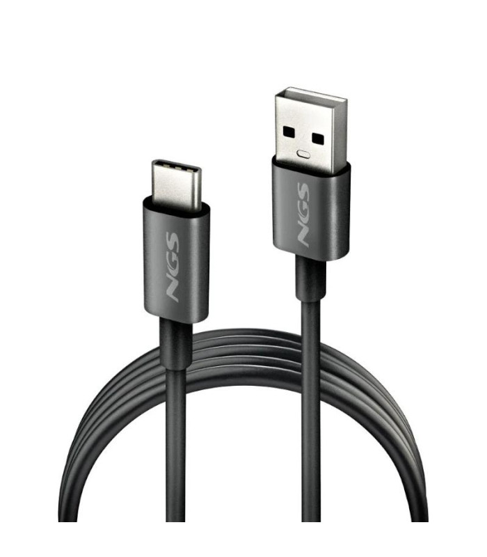 NGS CABLE CARGA RAPIDA USB-A A USB-C 1M NEGRO