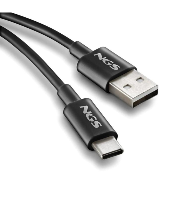 NGS CABLE CARGA RAPIDA USB-A A USB-C 1M NEGRO