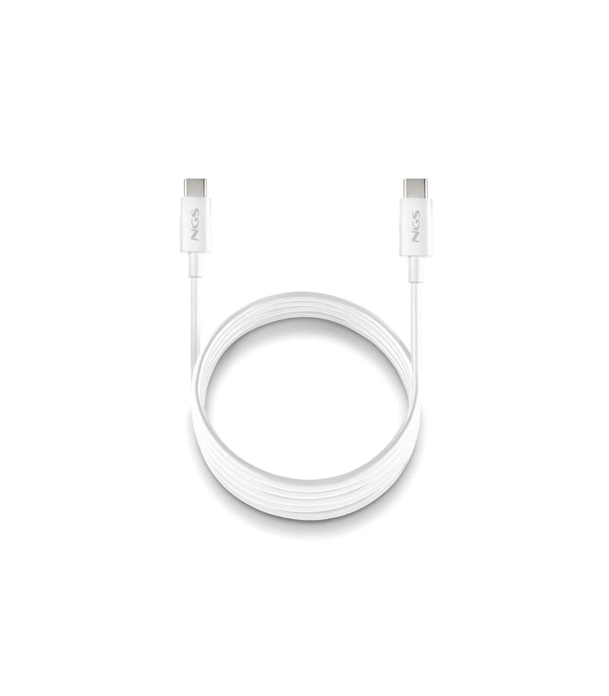 NGS CABLE CARGA RAPIDA USB-C A USB-C 1M BLANCO