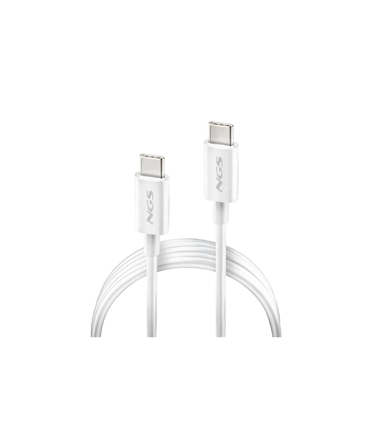 NGS CABLE CARGA RAPIDA USB-C A USB-C 1M BLANCO