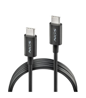 NGS CABLE CARGA RAPIDA USB-C A USB-C 1M NEGRO