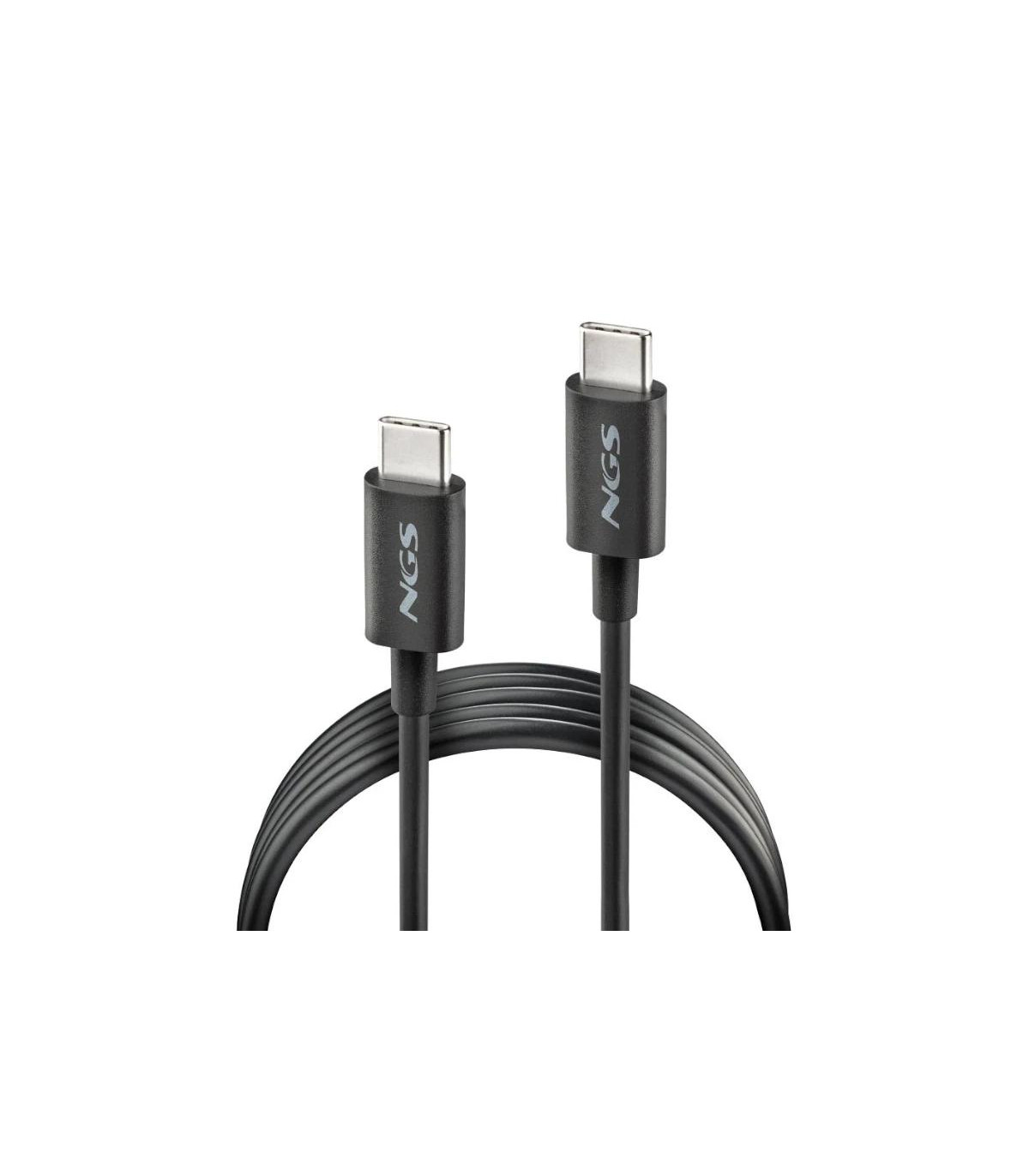NGS CABLE CARGA RAPIDA USB-C A USB-C 1M NEGRO