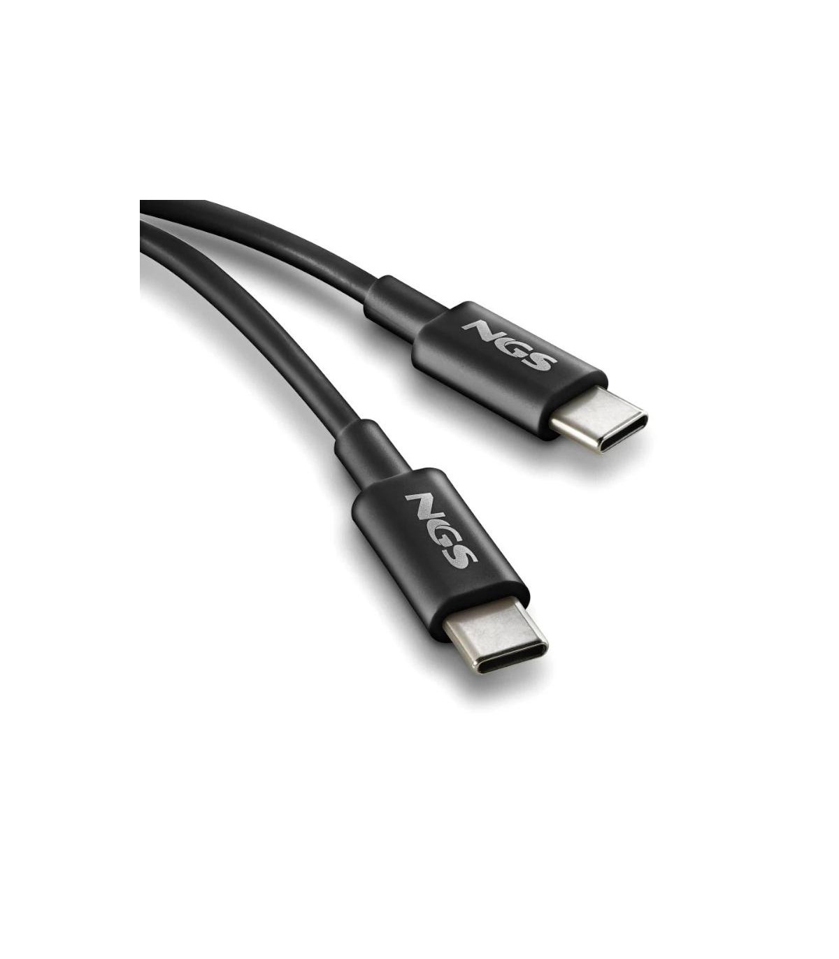 NGS CABLE CARGA RAPIDA USB-C A USB-C 1M NEGRO