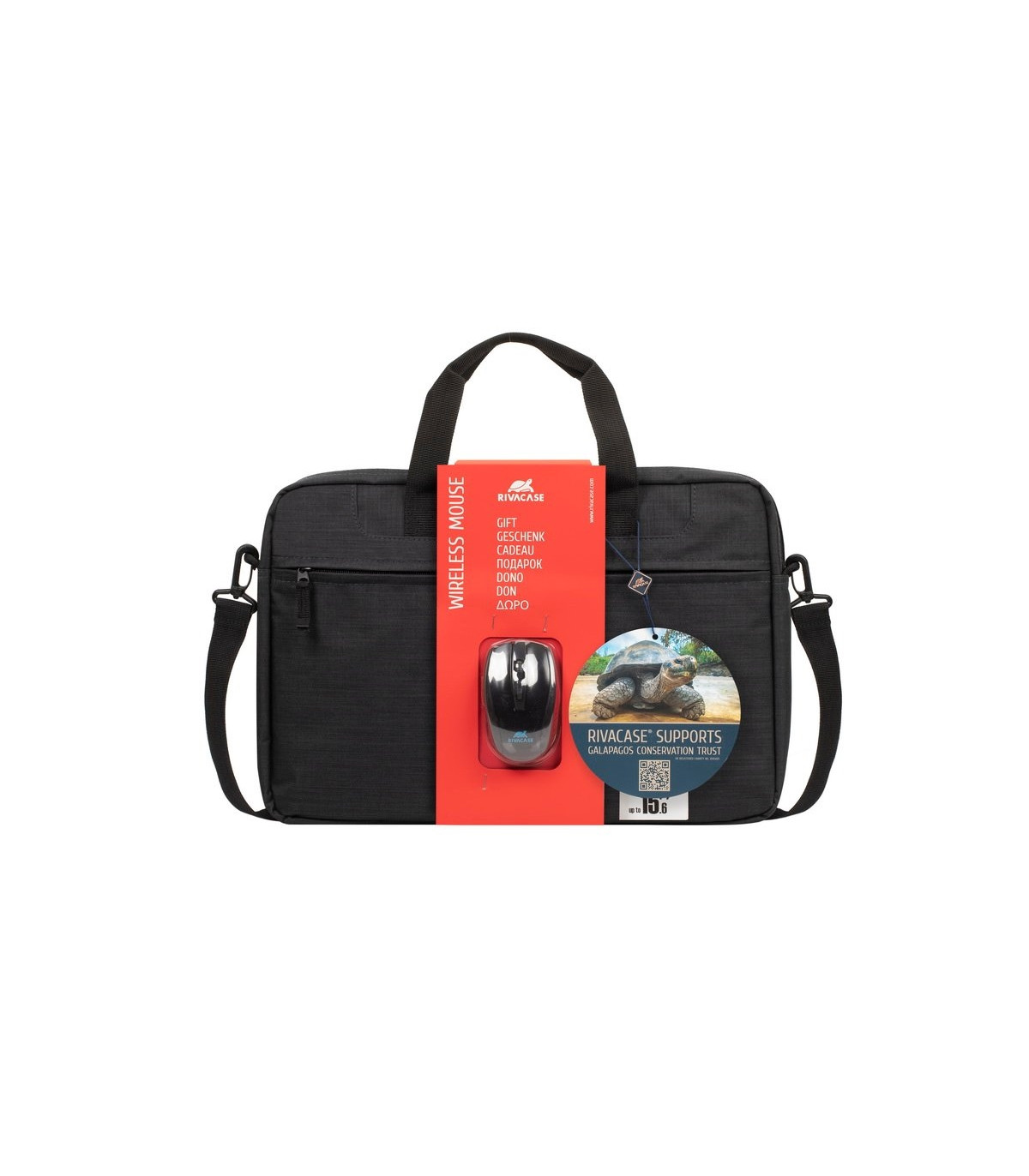 RIVACASE 8038 Bundle maletín 15,6" + ratón inal.