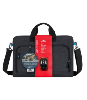 RIVACASE 8058 Bundle maletín 17,3" + ratón inal.