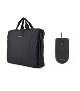NILOX Maletín 15.6"Negro+Ratón USB 1000dpi