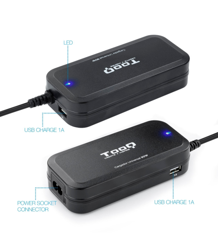 Tooq Cargador universal portátil automático 90w