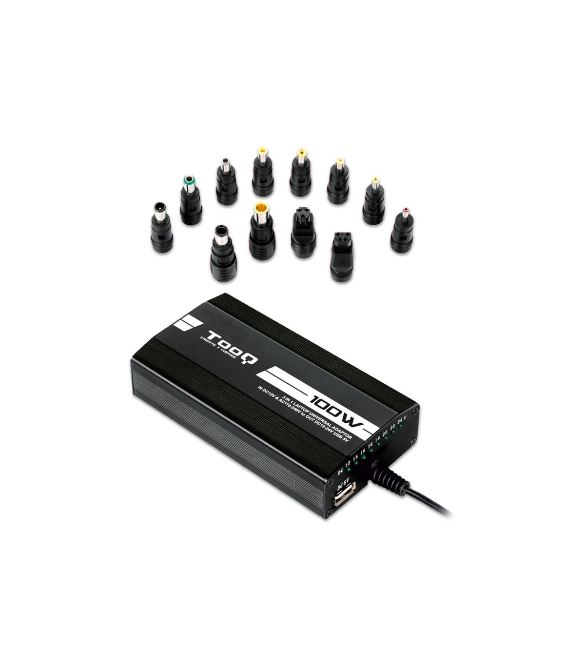 Tooq Cargador portátil 100W 3en1 12 conectores
