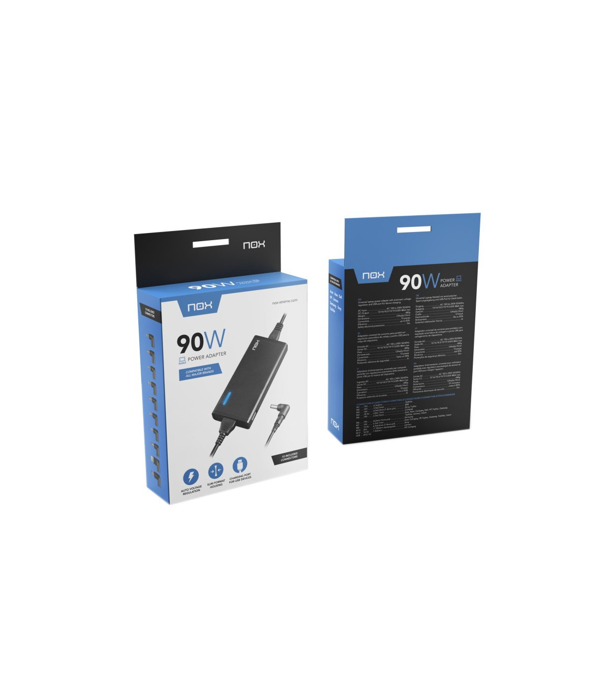 Nox Cargador para portátil 90W USB