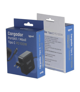 iggual Cargador portátil y móvil tipo C PD 100W