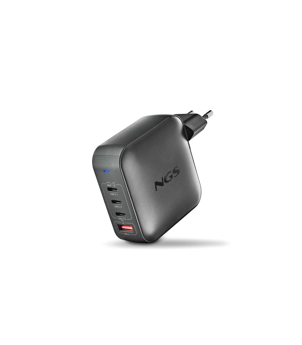 NGS CARGADOR ULTRARAPIDO165W 4 PUERTOS 3USB-C 1 US